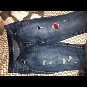 Distressed Plaid Maurices Jeans size 20